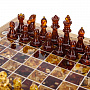 Шахматы с инкрустацией и фигурами из янтаря 28х28 см, фотография 2. Интернет-магазин ЛАВКА ПОДАРКОВ