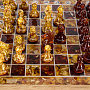 Шахматы с инкрустацией и фигурами из янтаря 28х28 см, фотография 7. Интернет-магазин ЛАВКА ПОДАРКОВ