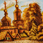 Картина янтарная "Пейзаж с часовней" 40х60 см, фотография 4. Интернет-магазин ЛАВКА ПОДАРКОВ