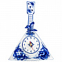 Настенные часы "Балалайка". Гжель, фотография 1. Интернет-магазин ЛАВКА ПОДАРКОВ