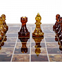 Шахматы с инкрустацией и фигурами из янтаря 28х28 см, фотография 6. Интернет-магазин ЛАВКА ПОДАРКОВ