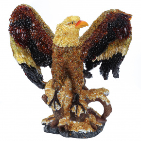 Скульптура "Орел" с янтарной крошкой, фотография 0. Интернет-магазин ЛАВКА ПОДАРКОВ
