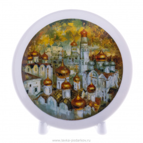 Сувенирная тарелка "Золотые купола" 12 см, фотография 0. Интернет-магазин ЛАВКА ПОДАРКОВ