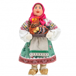 Коллекционная кукла ручной работы "Девочка с курицей", фотография 0. Интернет-магазин ЛАВКА ПОДАРКОВ