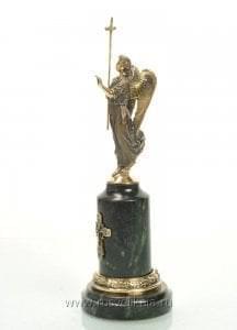 10811 Бронза Статуэтка "Архангел" Змеевик (4.21)