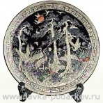 Тарелка декоративная с перламутром "Чудный лес"