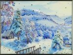 Картина "Зима" Кристаллы Swarovski