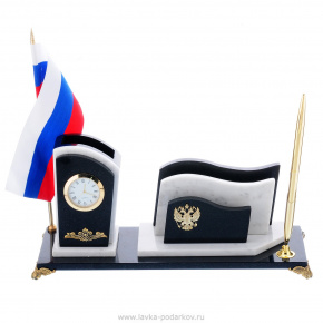 Настольный набор с флагом для руководителя , фотография 0. Интернет-магазин ЛАВКА ПОДАРКОВ