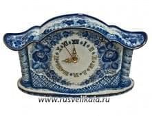 6752/коб Гжель Часы "Восток" 19-8*27см Авт. Алехин С.С.