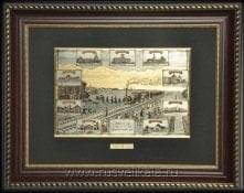  /30*40см Офорт цветной "История РЖД" коллаж