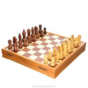 Шахматы и шашки стандартные 43х43 см, фотография 0. Интернет-магазин ЛАВКА ПОДАРКОВ