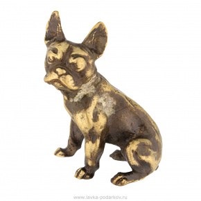 Бронзовая статуэтка "Собака Французский бульдог", фотография 0. Интернет-магазин ЛАВКА ПОДАРКОВ