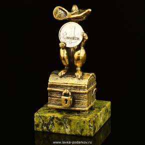 Бронзовая статуэтка "Крыса на сундуке", фотография 0. Интернет-магазин ЛАВКА ПОДАРКОВ