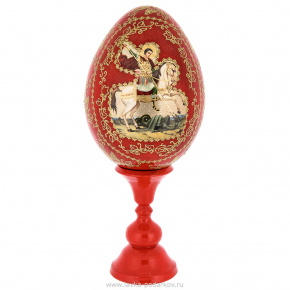 Пасхальное яйцо на подставке "Георгий Победоносец", фотография 0. Интернет-магазин ЛАВКА ПОДАРКОВ