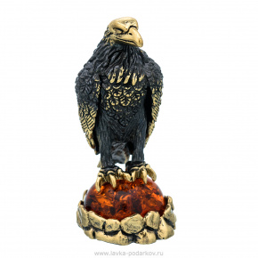 Статуэтка с янтарем "Ворон на гнезде", фотография 0. Интернет-магазин ЛАВКА ПОДАРКОВ