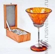 16013-Б Янтарь Бокал для мартини "Антик" Бронза