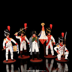 Оловянная миниатюра "Наполеоновские воины" (композиция из 5 фигур), фотография 0. Интернет-магазин ЛАВКА ПОДАРКОВ