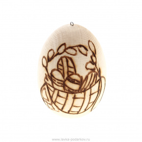 Деревянная заготовка-яйцо под роспись "Корзина", фотография 0. Интернет-магазин ЛАВКА ПОДАРКОВ