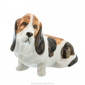 Фарфоровая статуэтка "Собака Бассет-хаунд", фотография 0. Интернет-магазин ЛАВКА ПОДАРКОВ
