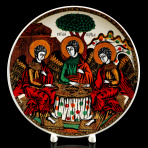 Коллекционная тарелка Русский лубок "Троица"