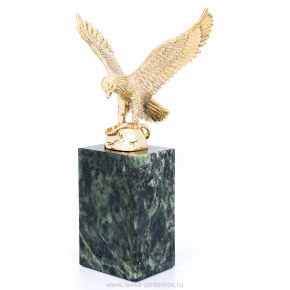 Бронзовая статуэтка на подставке из камня "Орел", фотография 0. Интернет-магазин ЛАВКА ПОДАРКОВ