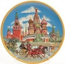 26119-Т200-044 Тарелка сувенирная "Кремль Тройка" d-20см