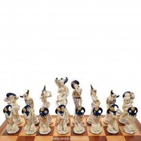 Шахматы из фарфора  «Карнавал» эксклюзивные, фотография 0. Интернет-магазин ЛАВКА ПОДАРКОВ