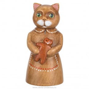 Статуэтка "Кошечка с игрушкой", фотография 0. Интернет-магазин ЛАВКА ПОДАРКОВ