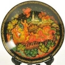 26112 Сувенирная тарелка "Сказки" (Палех) d-20см 