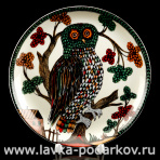 Коллекционная тарелка Русский лубок "Сова"
