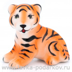 Скульптура "Тигр-полосатик" Гжель (в ассортименте)