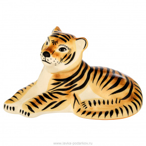 Статуэтка керамическая "Тигр лежит", фотография 0. Интернет-магазин ЛАВКА ПОДАРКОВ