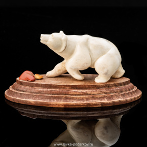 Скульптура из рога лося "Медведь", фотография 0. Интернет-магазин ЛАВКА ПОДАРКОВ