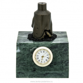 Настольные часы из бронзы и камня "Бур", фотография 0. Интернет-магазин ЛАВКА ПОДАРКОВ