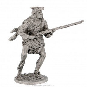 Оловянный солдатик миниатюра "Индеец с ружьем", фотография 0. Интернет-магазин ЛАВКА ПОДАРКОВ