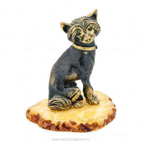 Статуэтка с янтарем "Собака Китайская Хохлатая", фотография 0. Интернет-магазин ЛАВКА ПОДАРКОВ