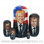 Матрешка "Вожди-политики. Трамп" 5 мест