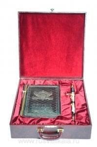 14862 Набор подарочный "Морской" кортик морской Злат., книга "История Росс.Фл."в П/У