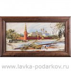 Картина на бересте "Кремлевская набережная" 34x20 см