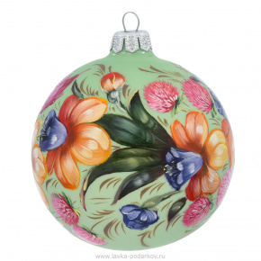 Новогодний елочный шар с ручной росписью, фотография 0. Интернет-магазин ЛАВКА ПОДАРКОВ