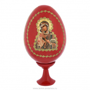 Пасхальное яйцо на подставке "Божья Матерь Феодоровская", фотография 0. Интернет-магазин ЛАВКА ПОДАРКОВ