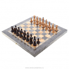 Шахматы складные из карельской березы 48х24 см, фотография 0. Интернет-магазин ЛАВКА ПОДАРКОВ