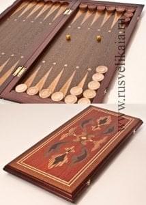 04105 Нарды "Саламандра" 53*25см (каркас Дуб, фишки Дуб)