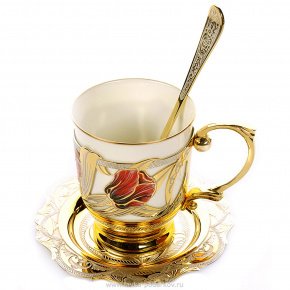 Чайный набор "Тюльпан", фотография 0. Интернет-магазин ЛАВКА ПОДАРКОВ