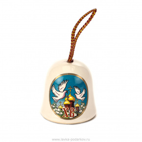 Колокольчик керамический "Пасхальный голубь", фотография 0. Интернет-магазин ЛАВКА ПОДАРКОВ