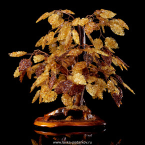 Денежное дерево из янтаря (20 веток), фотография 0. Интернет-магазин ЛАВКА ПОДАРКОВ