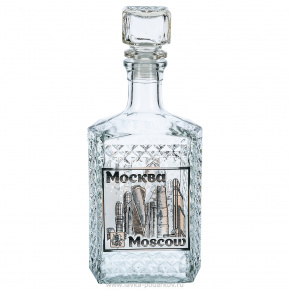 Стеклянный графин для виски 0,5 л "Москва", фотография 0. Интернет-магазин ЛАВКА ПОДАРКОВ