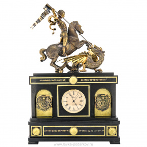 Часы из натурального камня "Георгий Победоносец". Златоуст, фотография 0. Интернет-магазин ЛАВКА ПОДАРКОВ