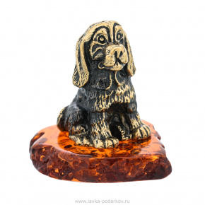 Статуэтка с янтарем "Собака Бигль", фотография 0. Интернет-магазин ЛАВКА ПОДАРКОВ