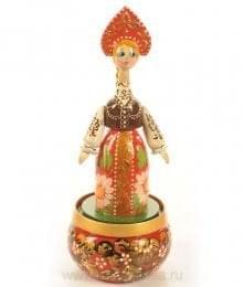  Сувенир музыкальный игрушка "Русская красавица"цвета  в ассортименте